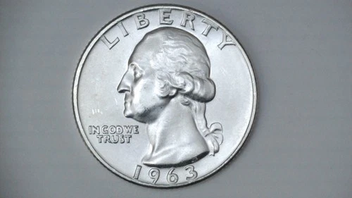 1963 D Washington Quarter BU Uncirculated 90% Silver