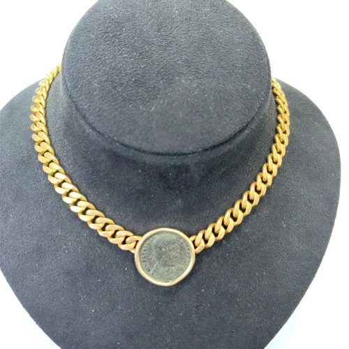 18Ky Yellow Gold Monette Bulgari single Coin Large Model