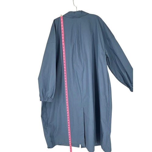 Banana Republic Cocoon Trenchcoat Midi Oversized XXL Minimalistisch Modern Blau NEU - Bild 8 von 14