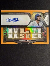 2022 Cody Bellinger Baseball Game worn Patch Auto  Amber /18 