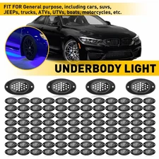 100xBlue LED Rock Underbody Underglow Lights Offroad Underglow Neon For ATV SUV