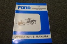 Ford 38 Mower Attachment 9607439 Owner Operator Manual User Guide Xz