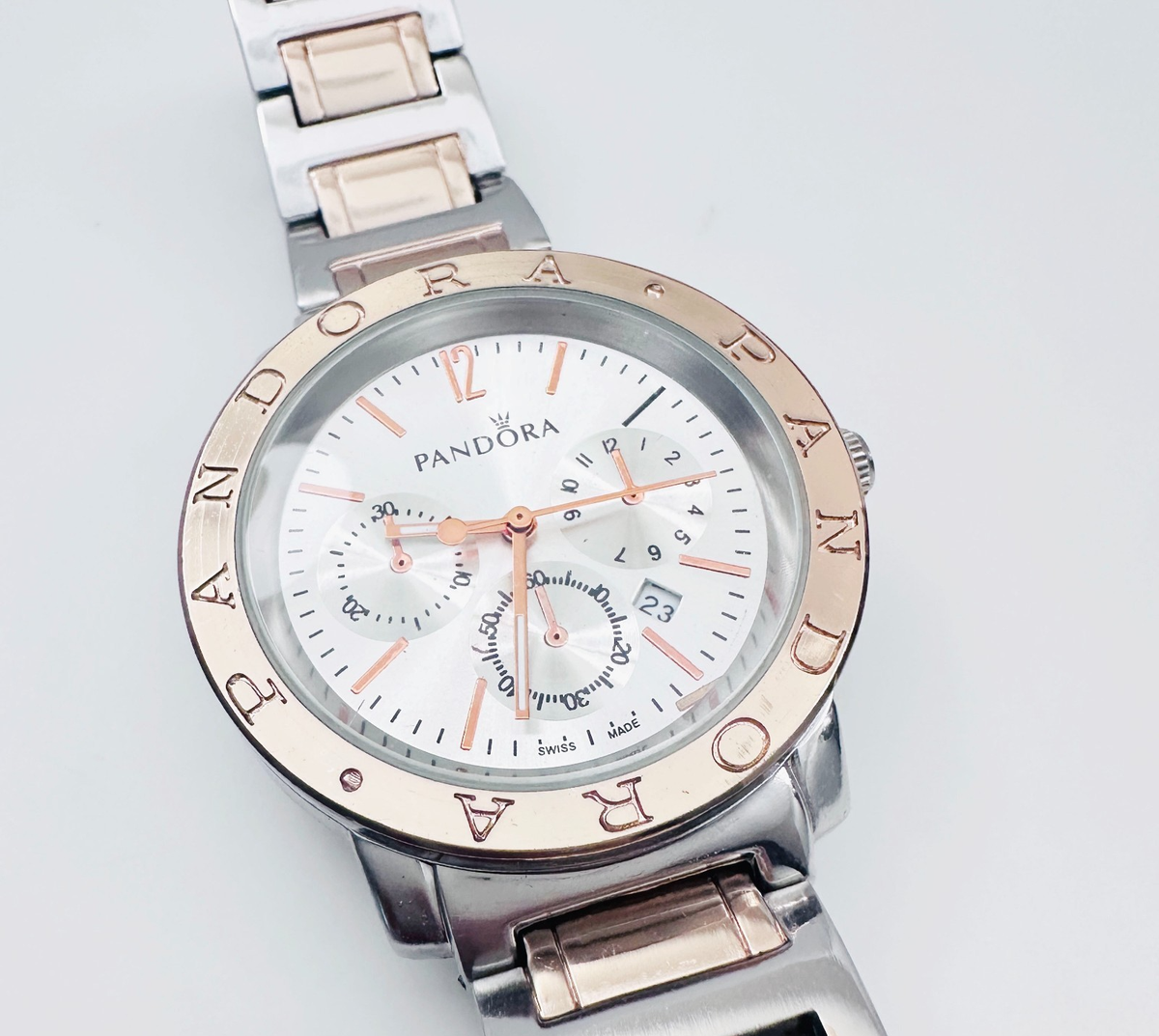 Estate Pandora 6301 Chronograph Watch Stainless Steel Rose  display picture 1