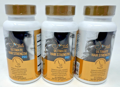 #ad 3x Joyce Giraud Ultimate Hair Strength Pro Supplement = 90 Day Supply Exp 12 26 $44.97