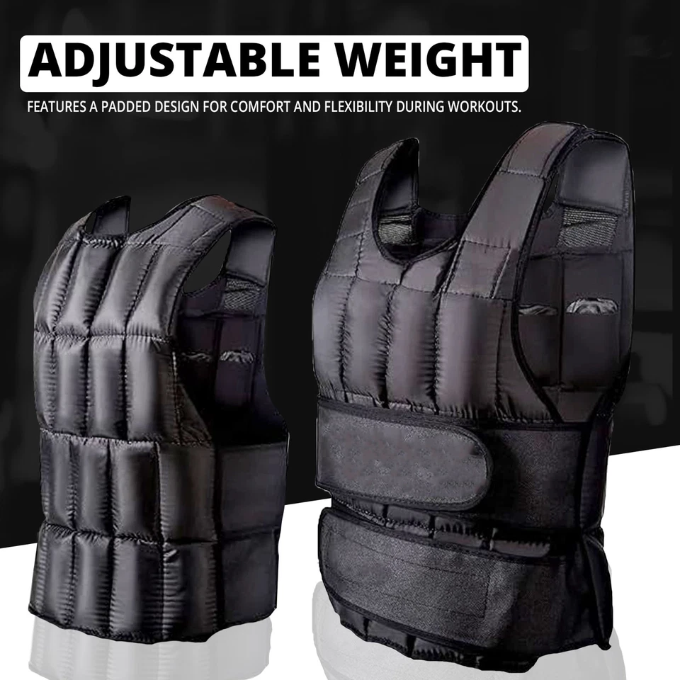 Chaleco con Peso Ajustable MAXSTRENGTH 10KG 15KG 20KG Gimnasio Fitness Entrenamiento CHAQUETA - Imagen 2 de 4