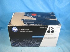 LOT OF 2 Genuine HP CF280A (80A) CF280AD1 Black LaserJet Toner Cart DAMAGED BOX