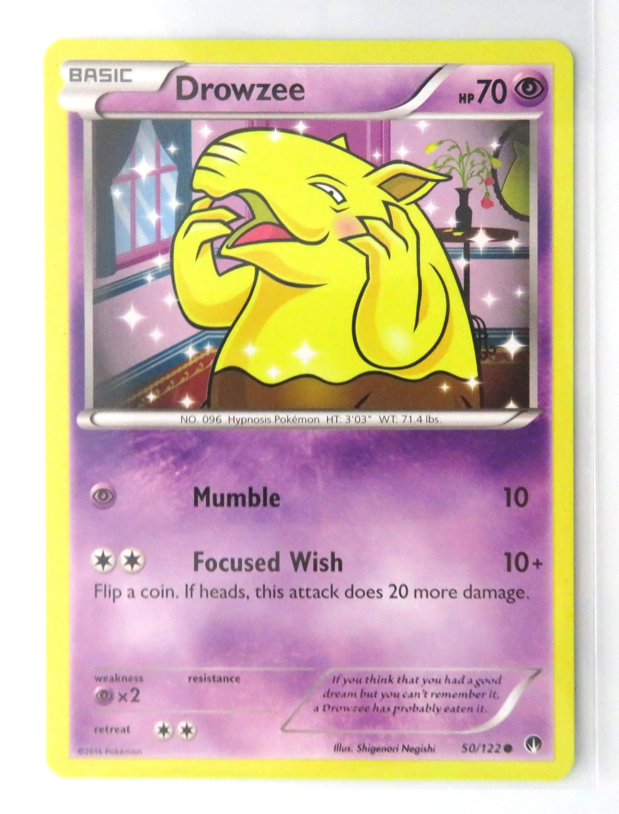 Pokemon Card Drowzee 50/122 Common Lightly Played