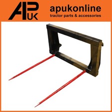 Tractor Spike Bale Frame M22 x 1100mm Tines Front Loader Brackets Telehandler