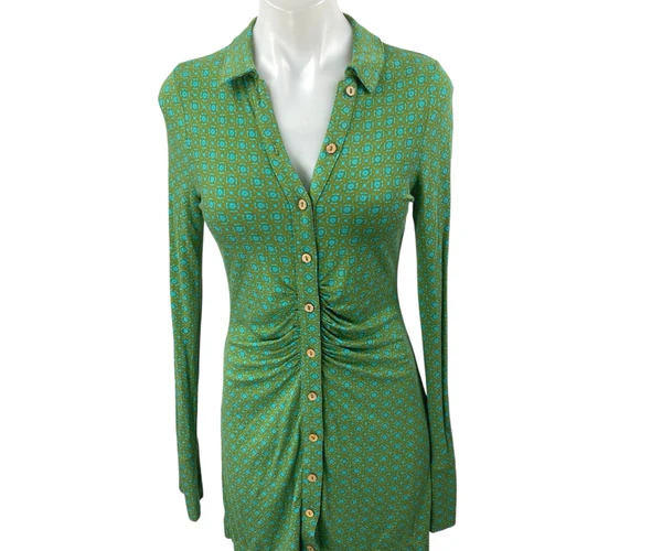 $128 NWT Free People Shayla Mini Dress Women's XL Green