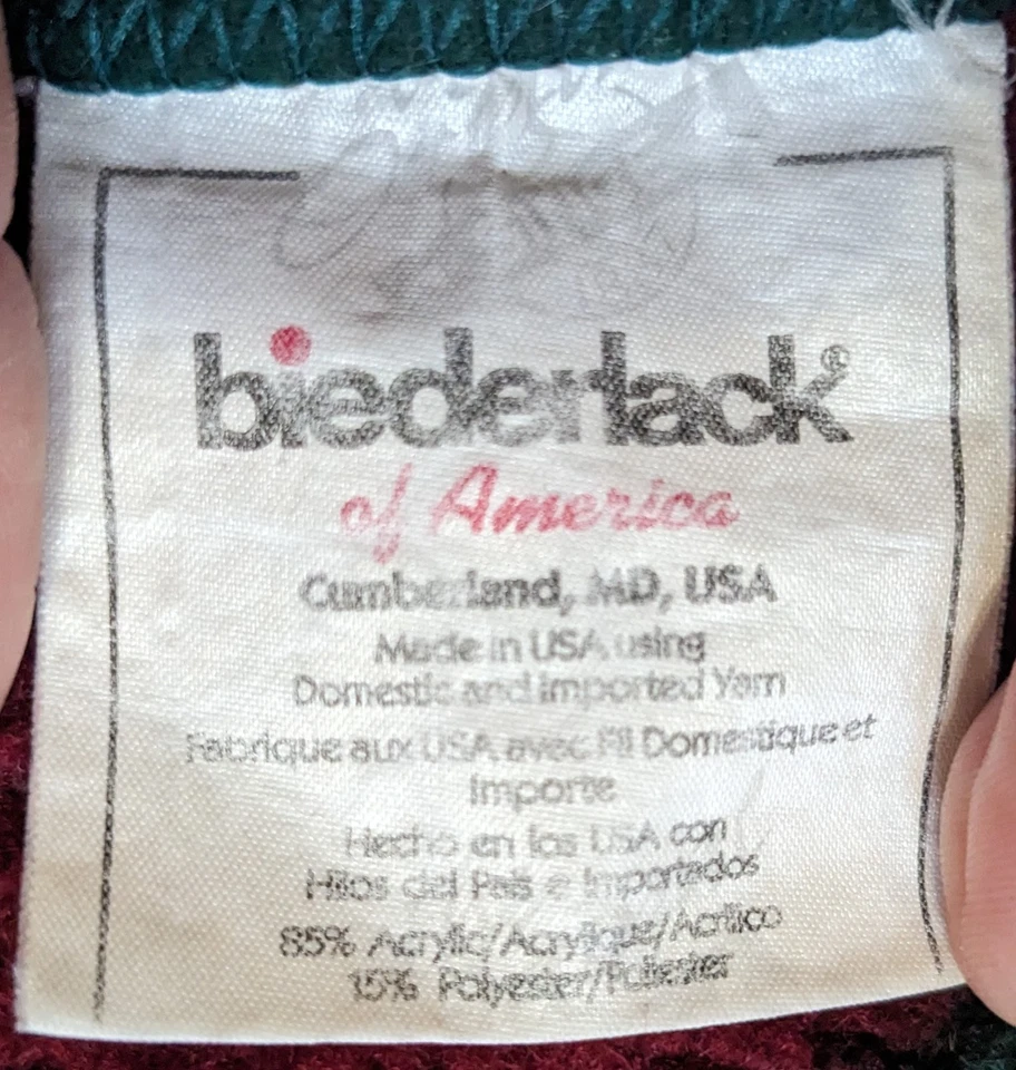 Vintage Biederlack Reversible Southwestern Aztec Blanket 52x73 Made In USA - Image 3 of 3