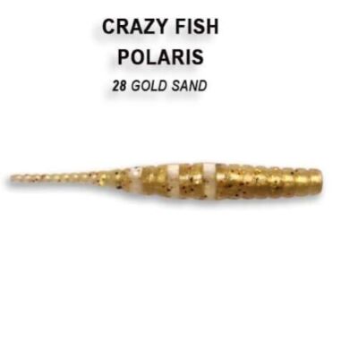 CRAZY FISH POLARIS 1.8'' Soft Eatable Lures UV Lightning 8pcs Java Stick