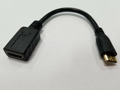 8'' 1080P Mini HDMI Type C Male to HDMI Female Adapter Cable