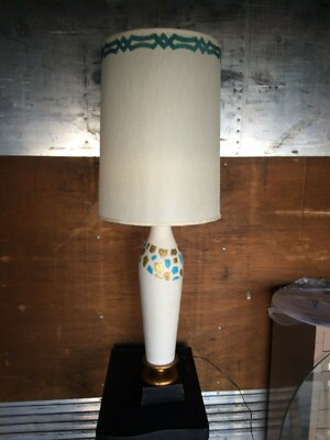 Vintage Mid-Century Modern Harlequin Marbro Ceramic Table Lamp