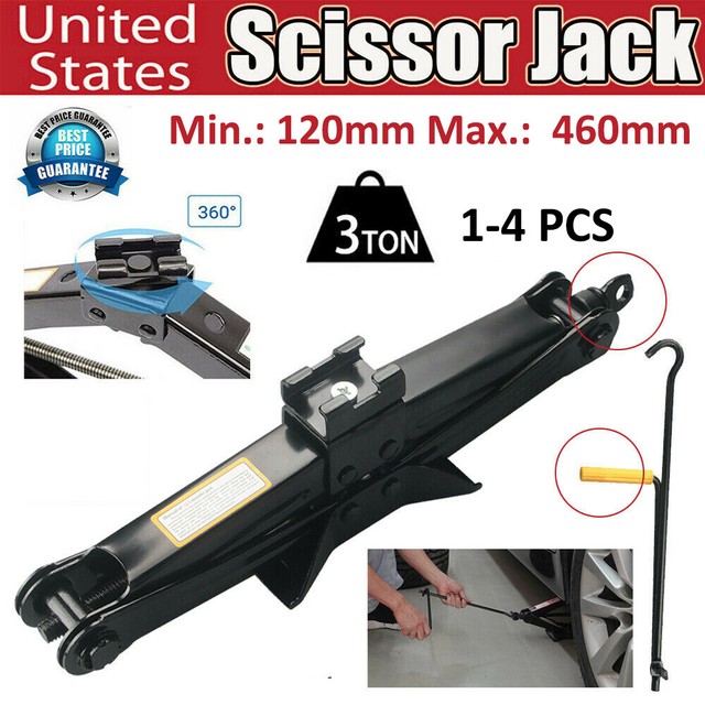 High Lift Portable Car Scissor Jack Heavy Duty Tough Steel Lightweight 2 Ton US eBay
