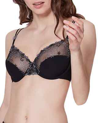 SIMONE PERELE 270621 Delice Floral-Embroidered Full Cup Bra 32 DDD (EU 32F)