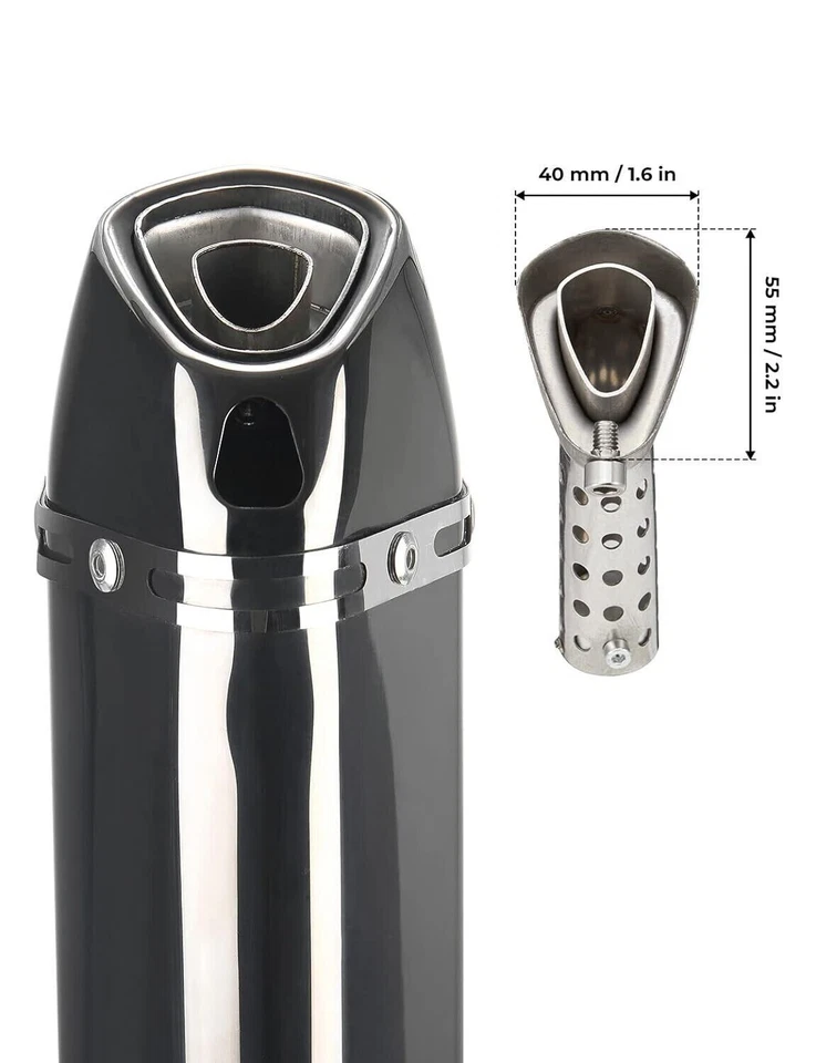 Silenciador de cabezales sistema de escape negro completo 2014-2026 para Honda Grom MSX125/ABS Foto 4 de 4