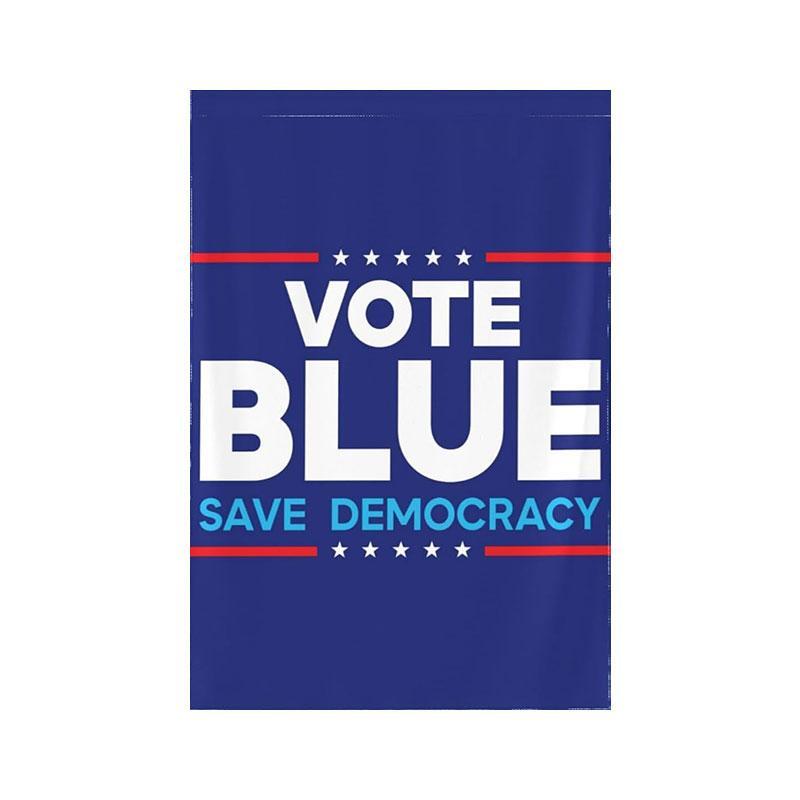 Garden Decoration Flag Burlap Save Democracy Vote Blue 2024 Garden Flag