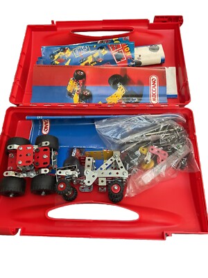 Meccano 3x Modellbau Spielset Kunststoff Kastenträger Vintage 2930 1990er