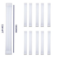 Led Batten Tube Light 72W 6FT Lamp 7200 Lumen Ceiling Lighting Garage Shop 6500K