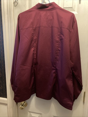 Landau ProFlex WOMENS Full ZIP WINE Scrub Jacket LJ701 SZ XL NWOT - Picture 11 of 15
