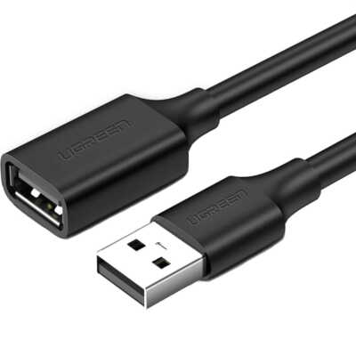 Adapterkabel USB (Buchse) - USB (Stecker) 2.0 480Mb/s 3 m Ugreen Schwarz