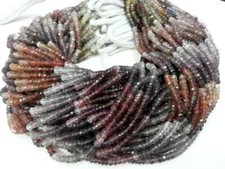 Natural Multi Spinel Rondelle Faceted 3.5-4mm Gemstone Beads 13"Inch