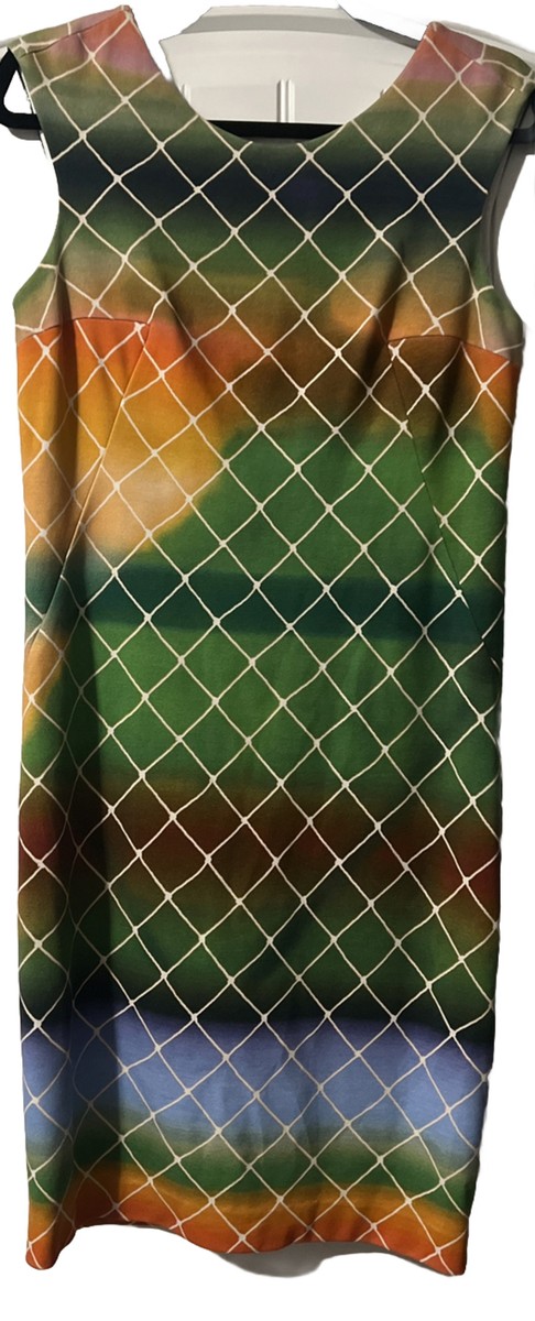 Akris Punto Green Multi Abstract Geometric Print Knee Length Dress US Sz 8 | eBay Akris Punto Green Multi Abstract Geometric Print Knee Length Dress US Sz 8 | eBay