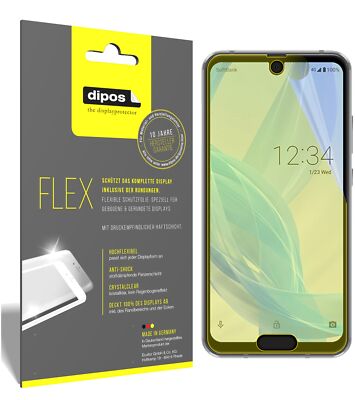 3x Sharp Aquos R2 Compact Schutzfolie Folie, 100% Displayabdeckung, dipos Flex
