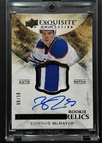 2015-16 The Cup Connor McDavid Exquisite Endorsement Rookie Patch Auto RC #06/50 - Picture 1 of 2