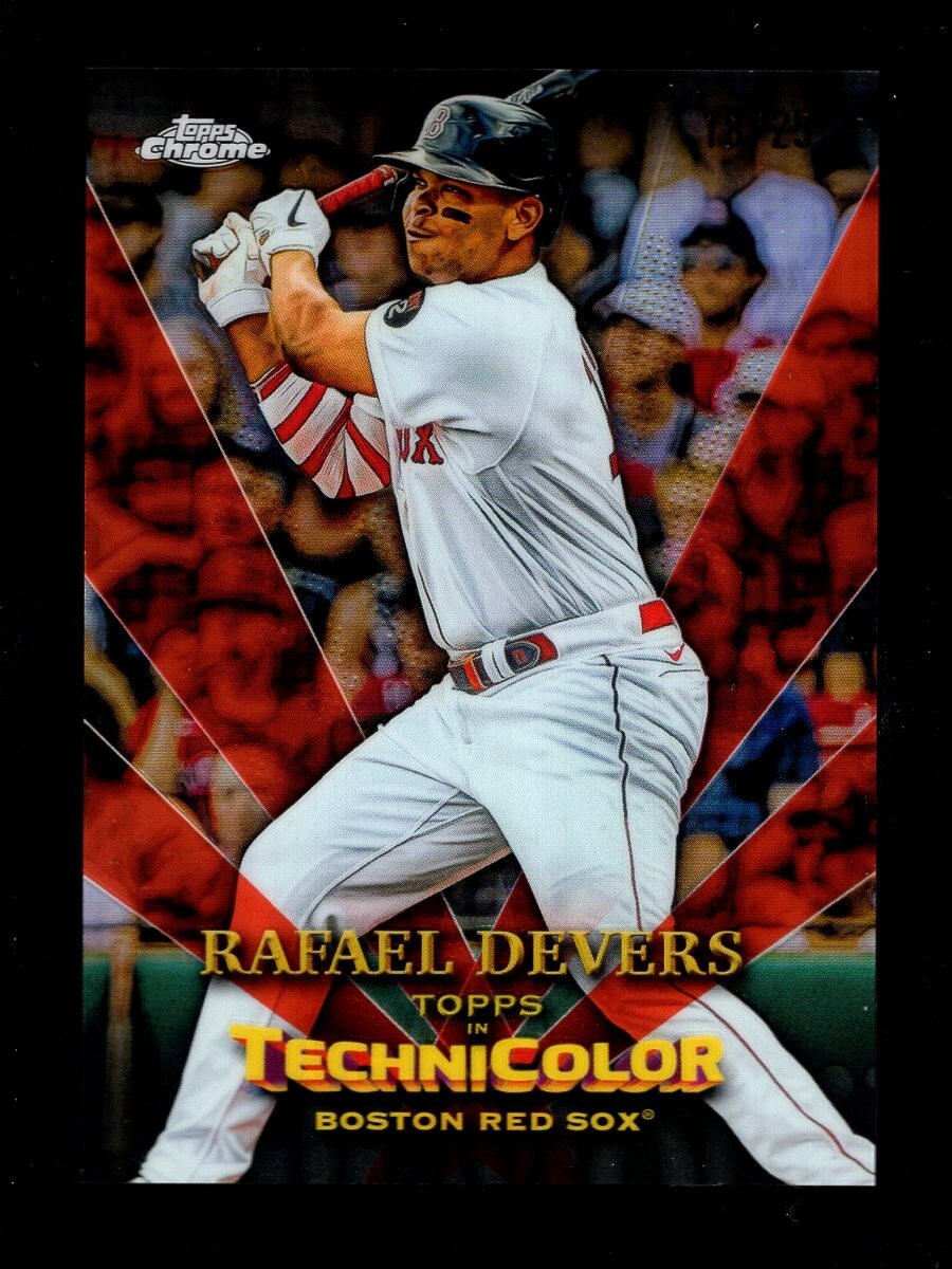 2023 TOPPS CHROME TECHNICOLOR ORANGE REFRACTOR RAFAEL DEVERS 19/25 RED SOX