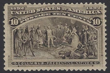 US Scott # 237 - 10c Columbian Issue - Mint OG LH - FVF          $95    (P-6509)