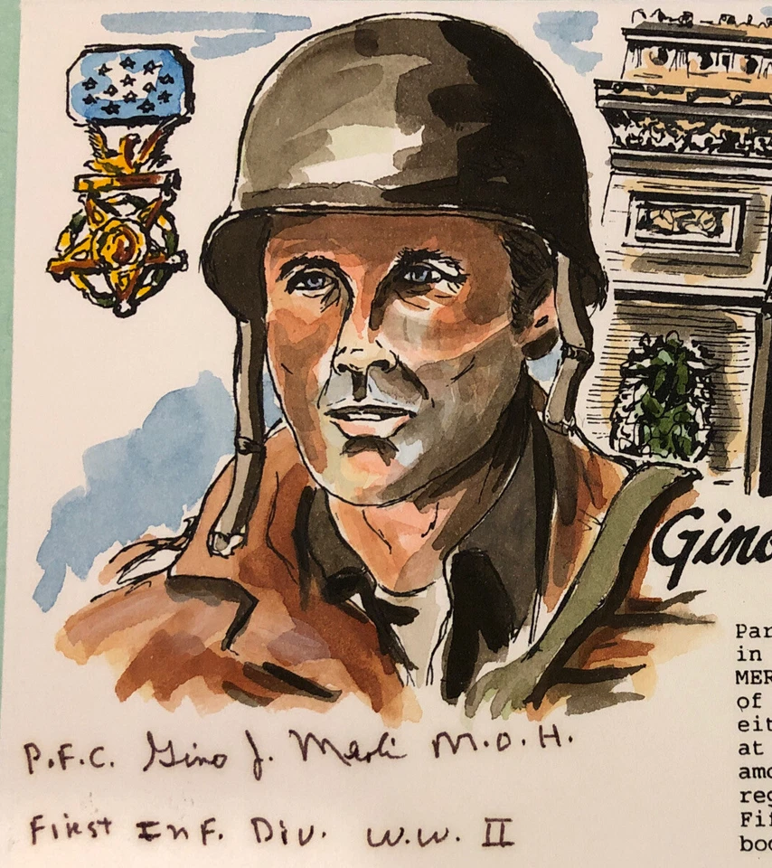 Wild Horse HP WWII Gino Merli Medal Of Honor AUTOGRAPHED 🔥 1994 #7/65 - Image 4 of 4