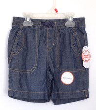 Wonder Nation Girls Pull On Bermuda Shorts Size Small 6-6X Chambray NEW w/Tags 