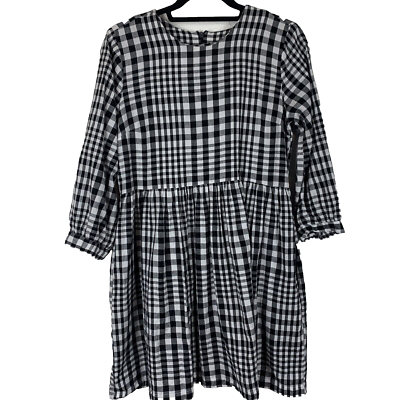 Top Shop Womans Size 4 Cotton Skater Dress Black White Check 3/4 Sleeve Zip Back | eBay Top Shop Womans Size 4 Cotton Skater Dress Black White Check 3/4 Sleeve Zip Back | eBay