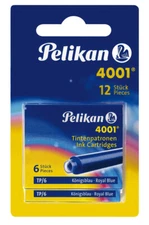 Pelikan 4001 Ink Cartridges Refills - Royal Blue - 12 Cartridges NEW