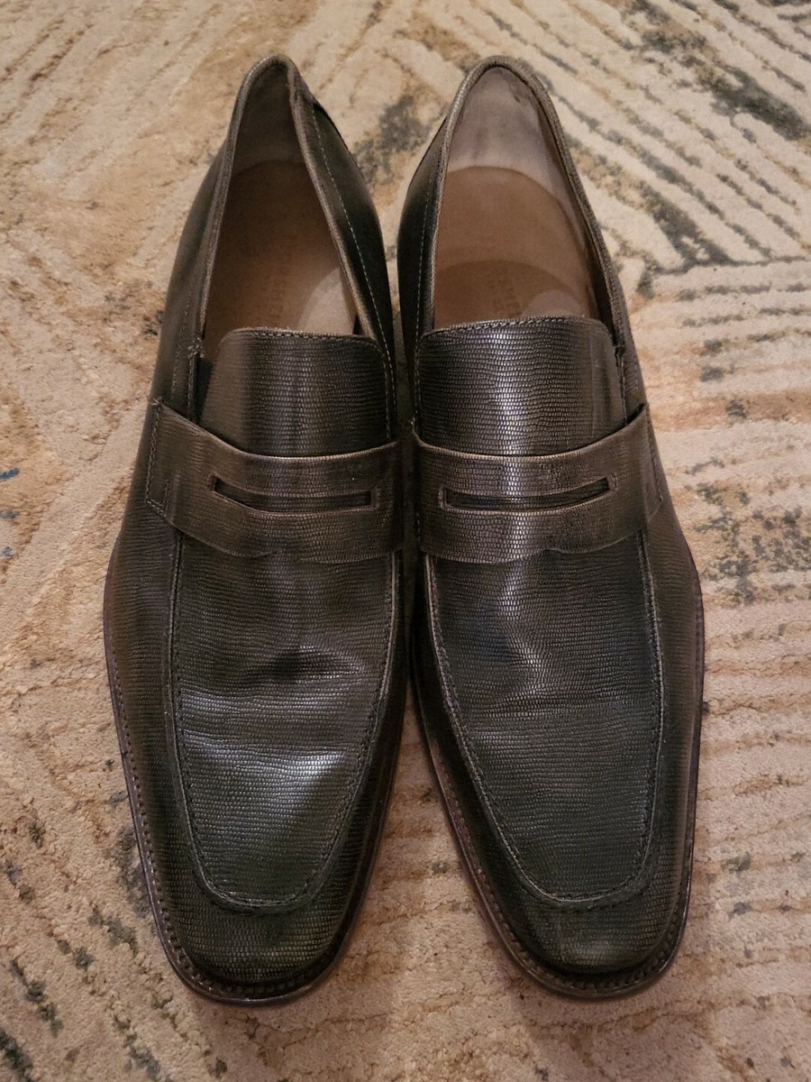 Florsheim Sabato Mens Brown Leather Textured Penny Loafers  display picture 1