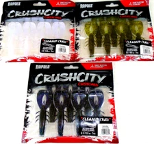 Rapala "Crush City" Cleanup Craws (Lot of 3-Packs-7 Per Pack-CC-3-03)