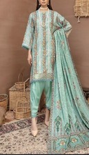 Pakistani Karandi Embroidery kameez shalwar with shawl dupatta 3XL Bust 50