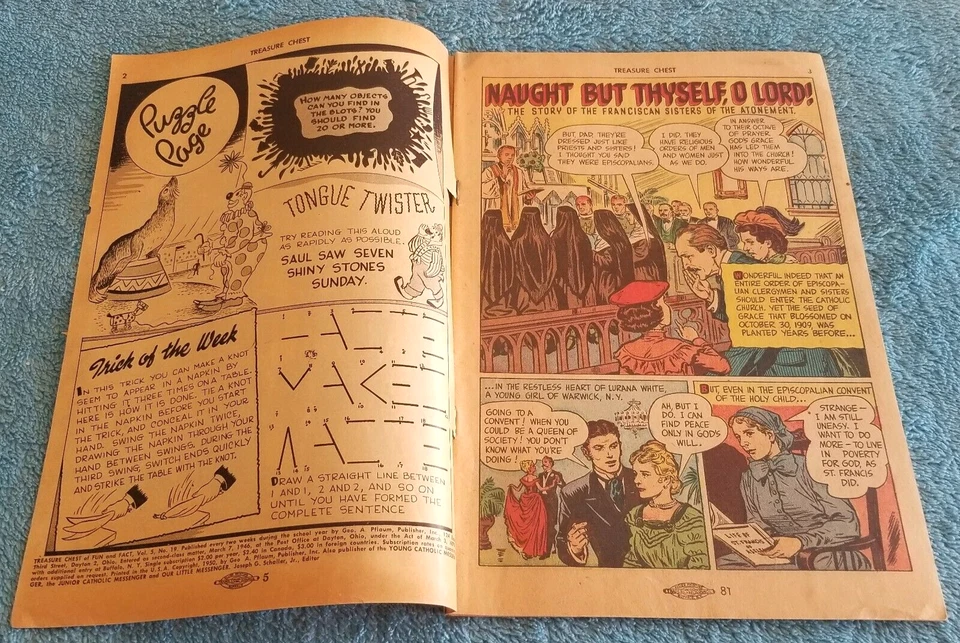 Treasure Chest Vol 5 #19 Pflaum Publishing mayo 1950 Foto 4 de 4