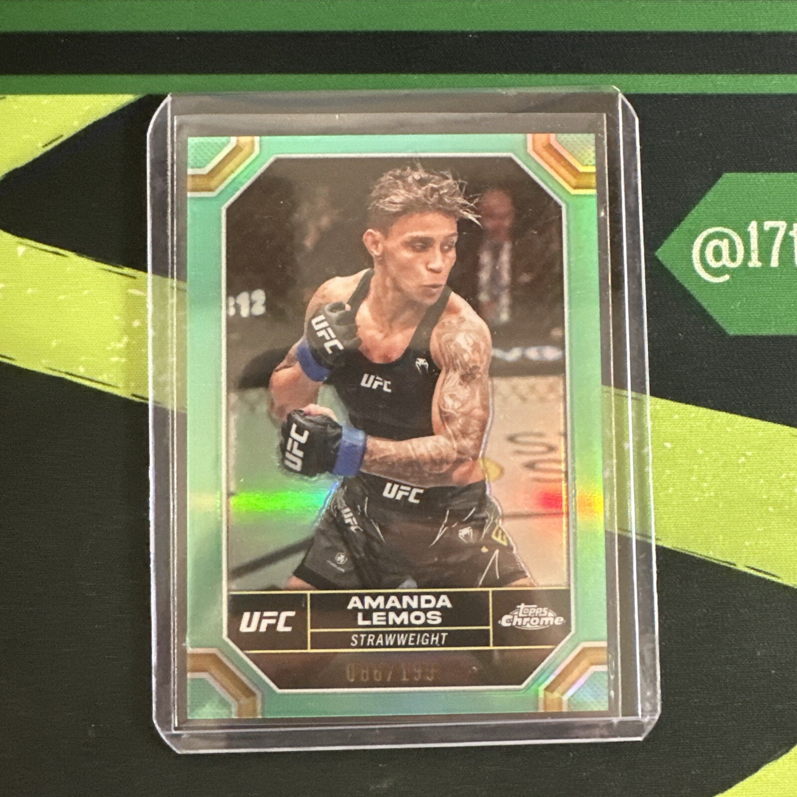 2024 Topps Chrome UFC - Aqua Refractor #14 Amanda Lemos /199