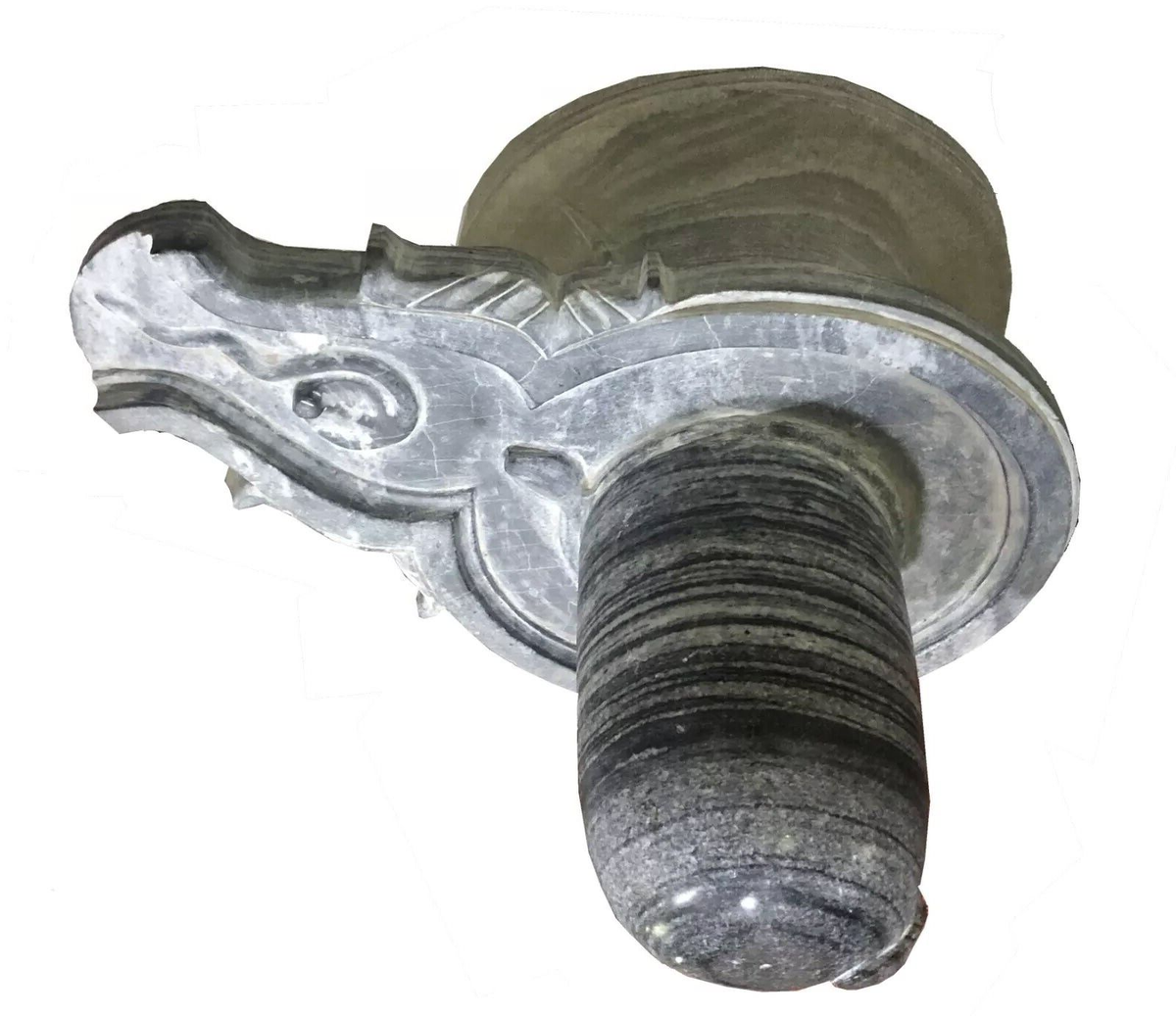 Shiva Lingam En Marbre Noir – Idole Hindoue Pour Puja, Artisanat Indien (10 Cm)