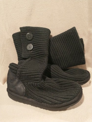 UGG Cardy II Wolle lässige Stiefel Kinder 6 passt Damen US7,5-8 #1017328K schwarz 170 $ - Bild 3 von 9