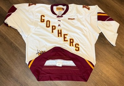 Authentic University Minnesota Golden Gophers NCAA Hockey Jersey L W/Fight Strap