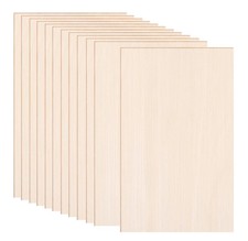 12 Pack Basswood Sheets 12 x 8 x 1/13 Inch Thin Plywood Balsa Wood Boards for Cr