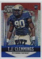 2015 Prizm Collegiate Draft Picks Red White & Blue Mojo 1/25 TJ Clemmings 0it8