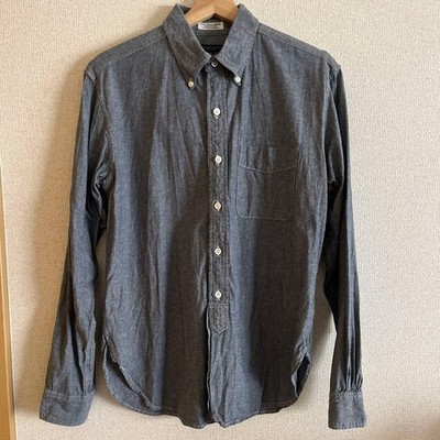 ENGINEERED GARMENTS Chambray Hemd Grau Blau Größe S Herren Gebraucht Workwear...