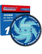 Shuziyu 12 Saw Blade 80 Teeth for Wood Laminate Plastic Plywood