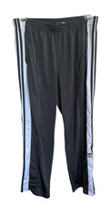 Adidas Originals Track Adibreak Pants Black White Full Snap Trefoil Size Large