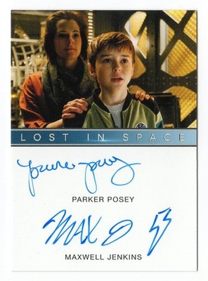 2019 Lost In Space Season One Autograph Parker Posey & Maxwell Jenkins