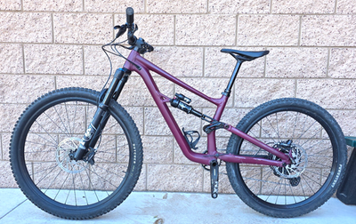 22 Specialized Status Red 140 Alloy Full Suspension Demo Trailbike